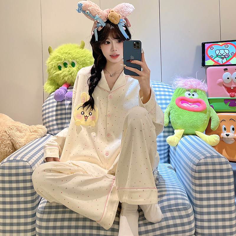 儿童睡衣女童两妹妹小星星长袖纯棉女孩春天内衣套秋冬季新款秋装