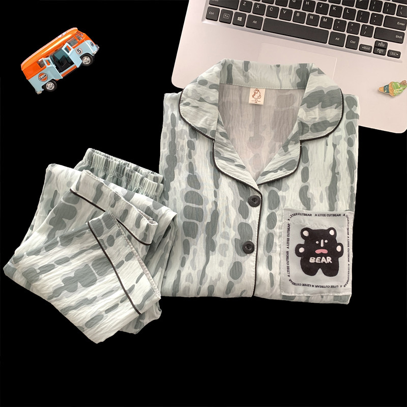 睡衣男孩云朵棉春秋季潮空调服冬天男童深蓝色男童冬天空调服儿童