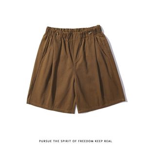 进口直供日系街头纯色直筒工装 男潮牌宽松百搭运动五分 休闲短裤