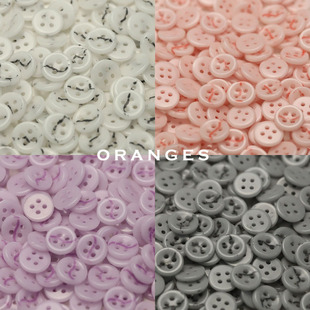 进口 青花瓷四眼纽扣多巴胺色系衬衫上衣陶瓷扣子针织开衫扣