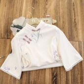 连衣 日常穿改良新中式 淑女旗袍提花倒大袖 年轻款 进口2025年春季