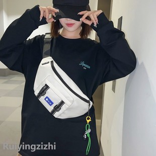 进口街头斜挎包男款 背包腰包运动单肩包女手机 潮牌潮流胸包男士