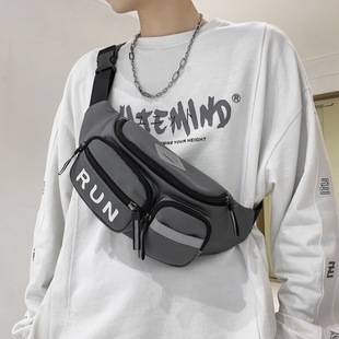 进口2023时尚 运动胸包男街头潮流斜挎手机包原宿百搭学生单肩包