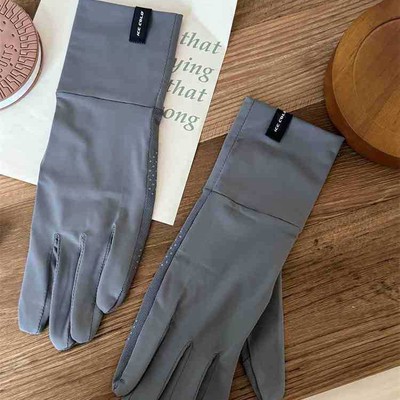 进口加长款冰丝防晒手套女夏季防紫外线户外开车骑行电动车防滑