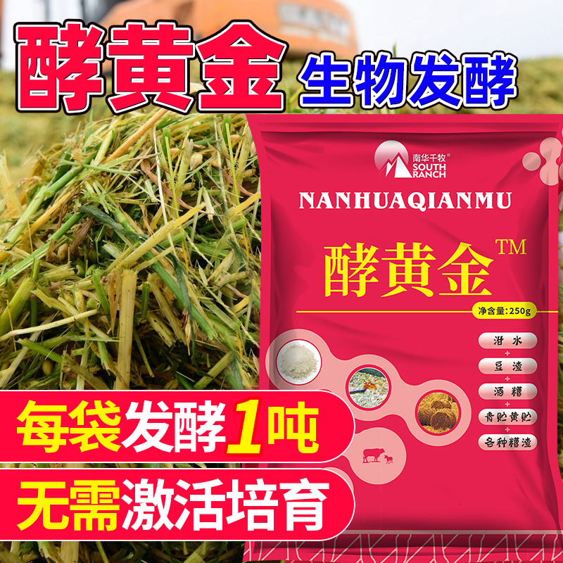 黄金豆渣玉米秸秆EM菌发酵剂饲料