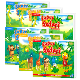 原版英国剑桥出版社Super Safari 1-3英音版学生套装3-6岁入门级英文早教书 幼儿园启蒙英语教材小班一级别含DVD-ROM 幼儿学习书籍