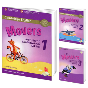 【现货】新版剑桥少儿英语考试官方测试真题YLE二级备考资料考试题cambridge english movers 1 2 3全套试题赠送答案试卷