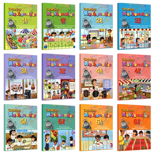 进口新加坡小学数学教材 Targeting Mathematics 1A-6B书本+3本课内外练习册一年级上学期国际数学学习思达出版社英语教材原版书