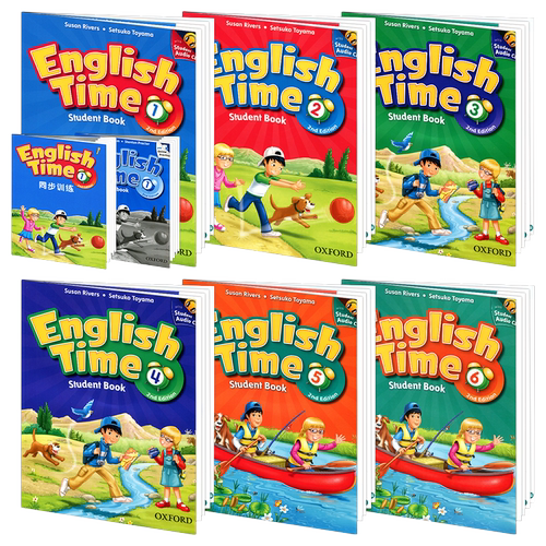 包邮原版进口少儿小学英语教材牛津英语 English Time1-6年级小学综合主教材听说读写 故事形包含书本练习册 在家自学