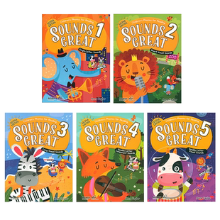 原版进口Compass新版Sounds Great 1 2 3 4 5级phonics自然拼读教材小学英语字母音标语音发音拼读幼少儿英语启蒙规则培训英文教材
