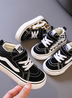 ABC DUSP官方正品2025秋季儿童帆布鞋男童高帮板鞋女童休闲鞋潮