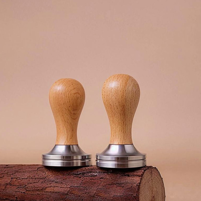 cliton咖啡木柄压粉锤51/58mm