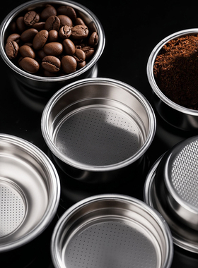 Cliton适配咖啡手柄51mm粉碗单双杯不锈钢无孔盲碗咖啡机清洗配件