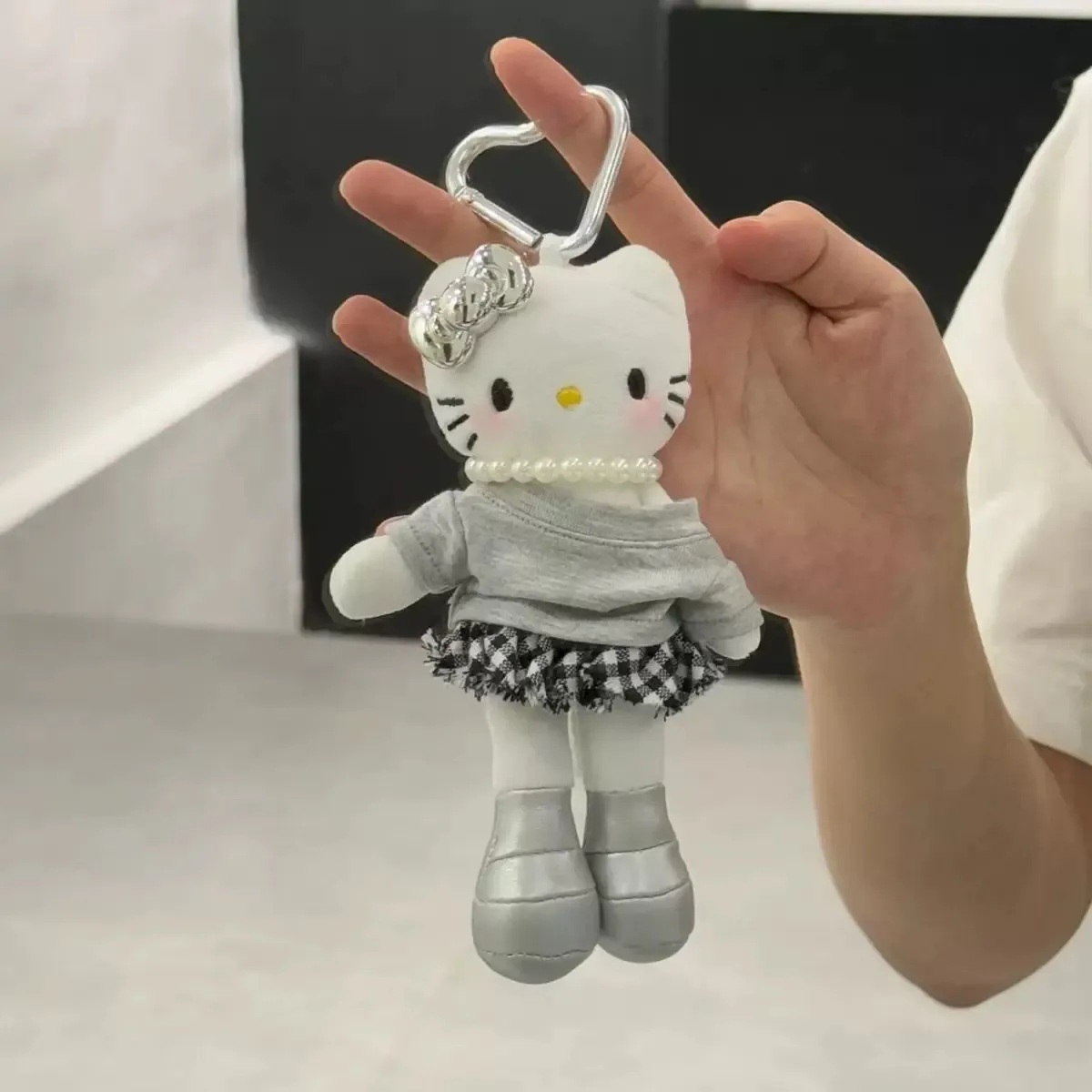 迷彩裤长腿猫咪包包小挂件可爱毛绒公仔玩偶挂饰书包装饰挂件