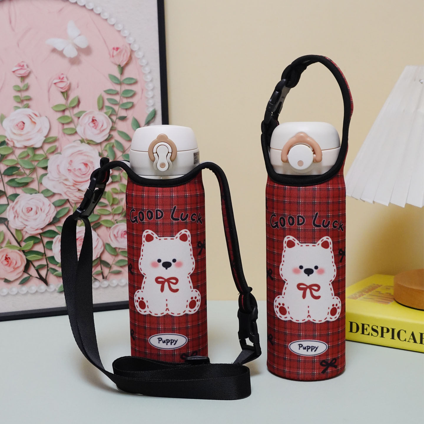 适用膳魔师保温杯套斜挎儿童水杯套复古学院风通用350 400 500ml,餐饮具,杯套,淘宝优惠券,粉丝福利购,淘宝优惠卷