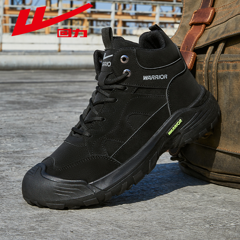 回力登山鞋男鞋防泼水秋冬马丁靴