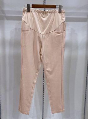 孕之彩春季薄款孕妇裤子小脚外穿长裤托腹裤可调腹围YWK291010