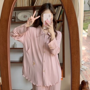 孕妇薄款莫代尔春夏哺乳月子服