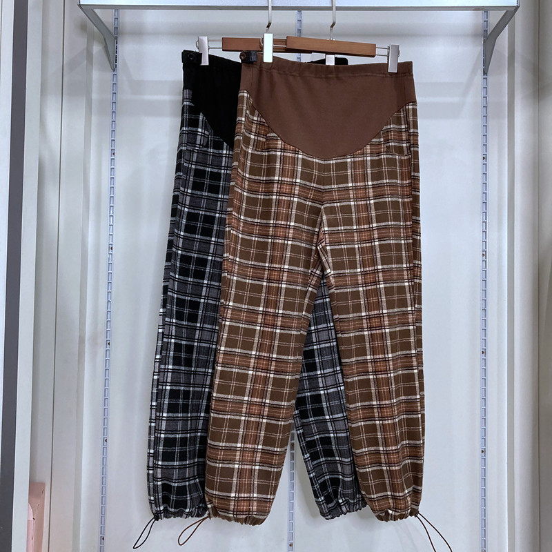 孕之彩孕妇裤秋装新款脚口抽绳