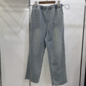 孕之彩春夏孕妇牛仔裤 轻薄柔软产后可穿 可调节无托腹烫钻直筒裤