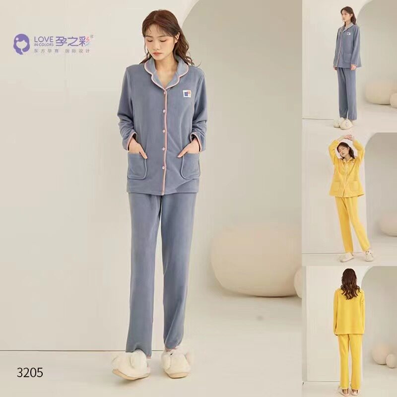 孕之彩秋冬加绒加厚哺乳月子服