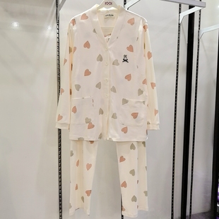 孕之彩秋冬全棉哺乳月子服套装柔软透气吸汗孕妇睡衣家居服