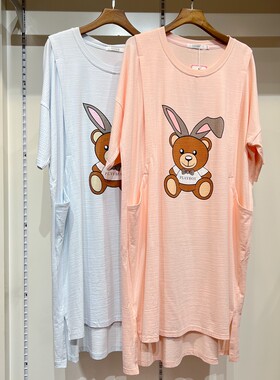 宜栖春夏孕妇短袖睡裙哺乳裙