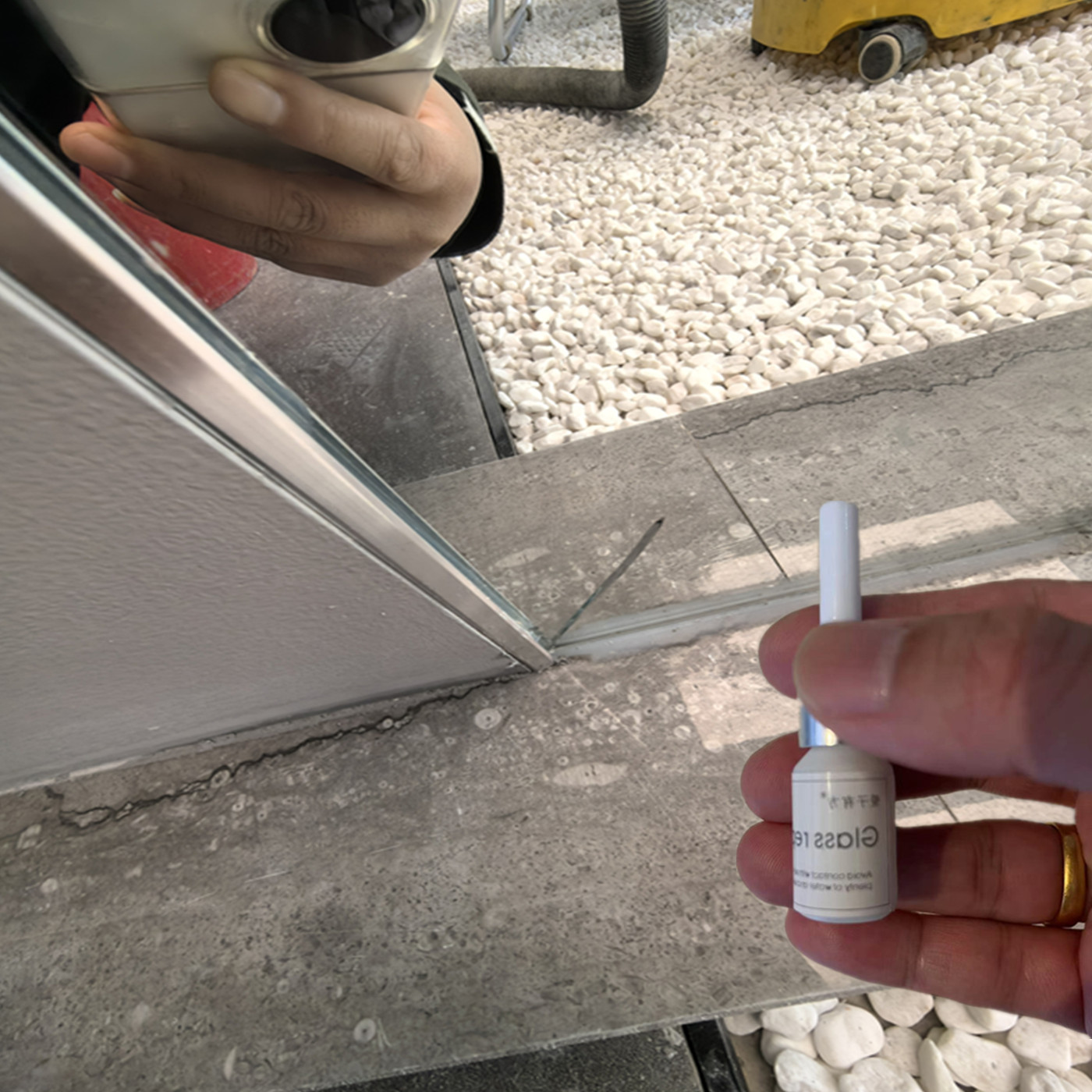 舞蹈镜裂了专用修补胶水进口无影