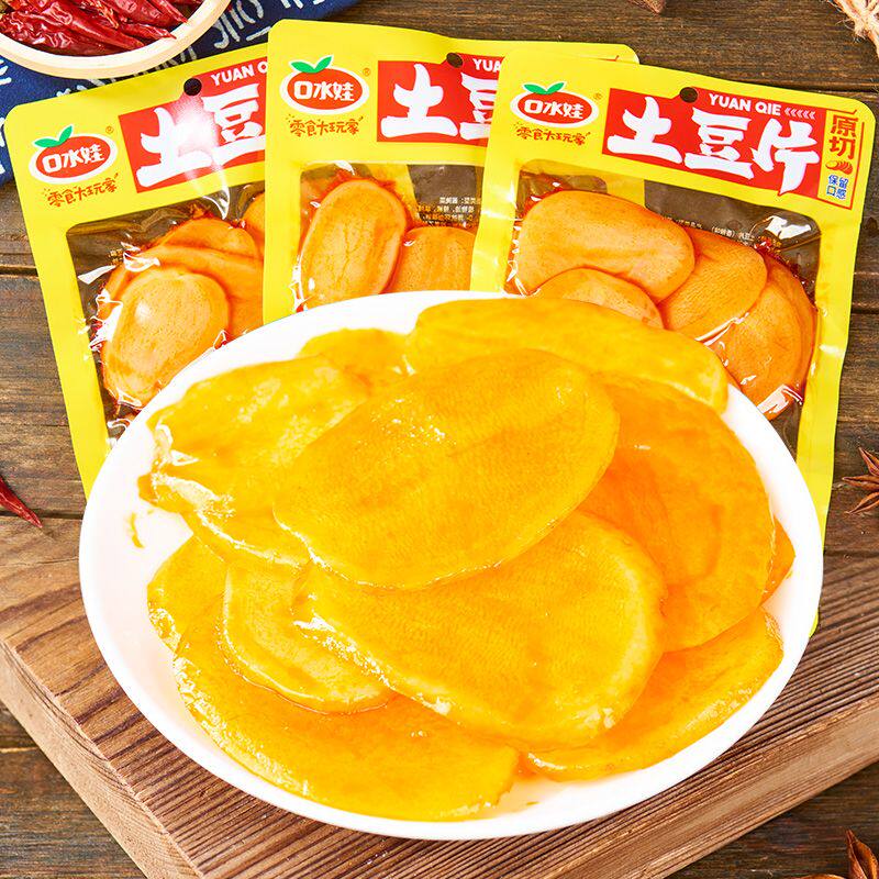 口水娃香辣土豆片100g即食