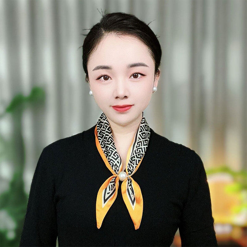 珍珠磁吸扣丝巾春季百搭神器护颈项链配饰锁骨小领巾长条新款围脖