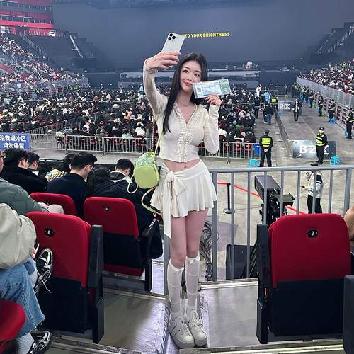 bear熊熊屋【芝士奶油】夏季防晒针织连帽木耳边上衣绑带半裙套装