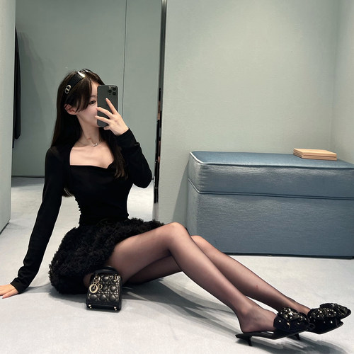 熊熊屋【微弱珠光】不透白黑色 自带磨皮自然色0D高透一线挡丝袜