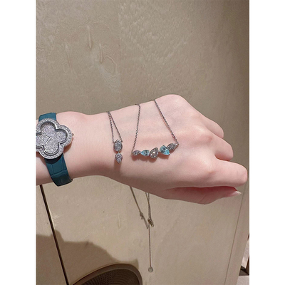 【六折捡漏】【钻石眼泪】 梨形海蓝宝石项链  皇后系列星圆海