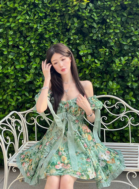 【洛丽塔】熊熊私服 重工定制印染木耳边丝带鱼骨 立体蓬蓬连衣裙