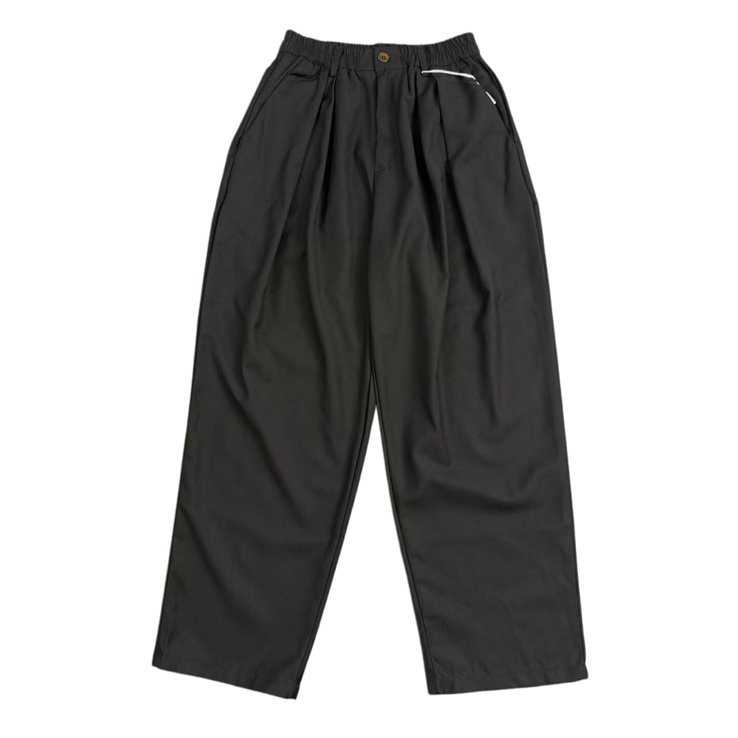 日系垂坠感轻薄宽松双褶西裤 阔版直筒休闲男女显瘦日常百搭长裤