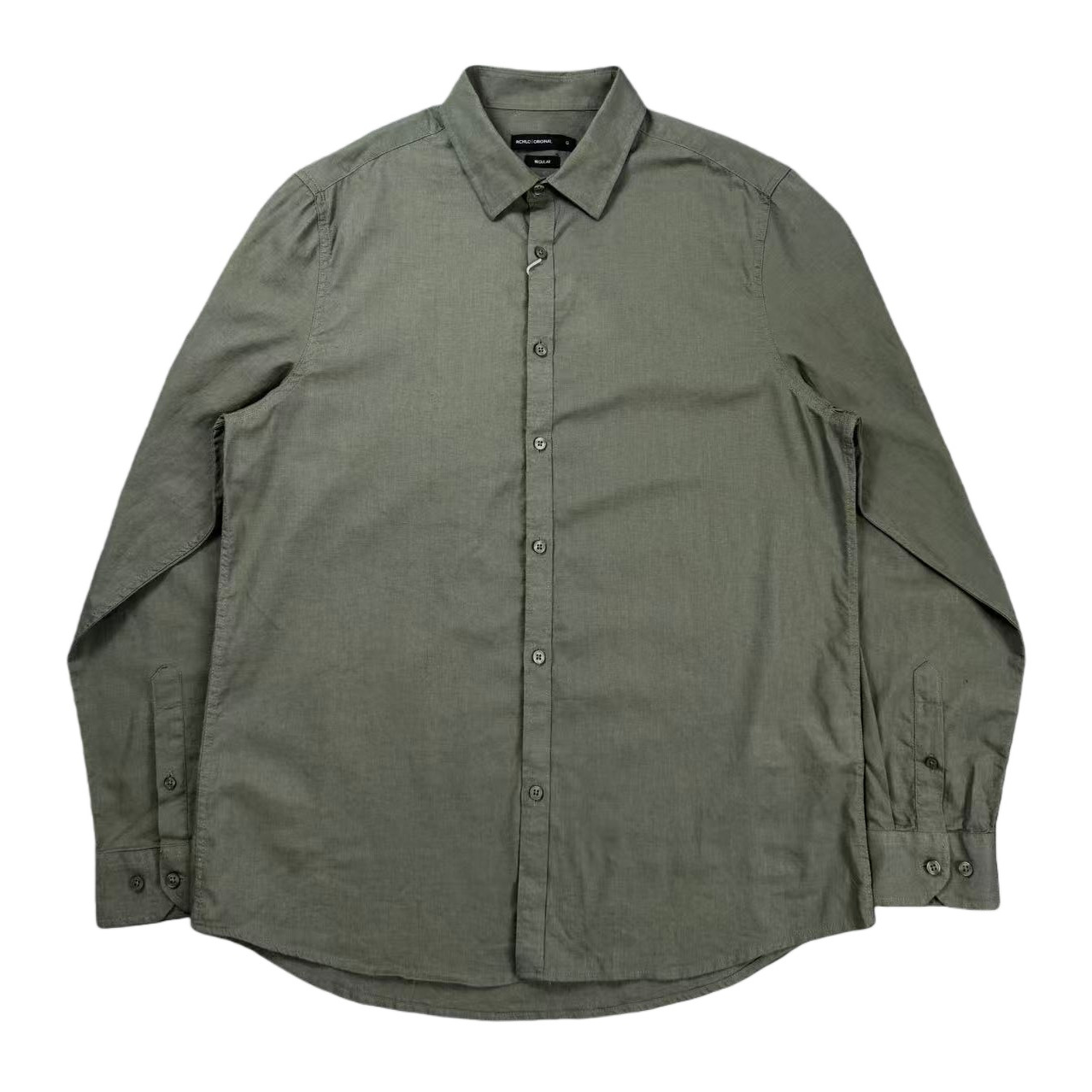 大厂外单棉麻混纺休闲感长袖衬衣