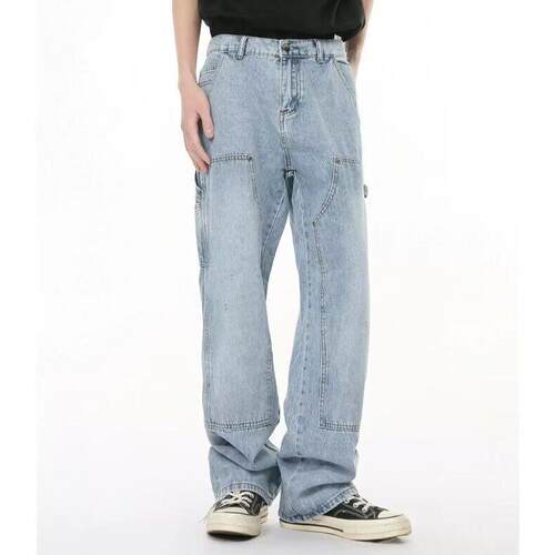 Men's Baggy Carpenter Pants - Original Use Heavyweight Denim
