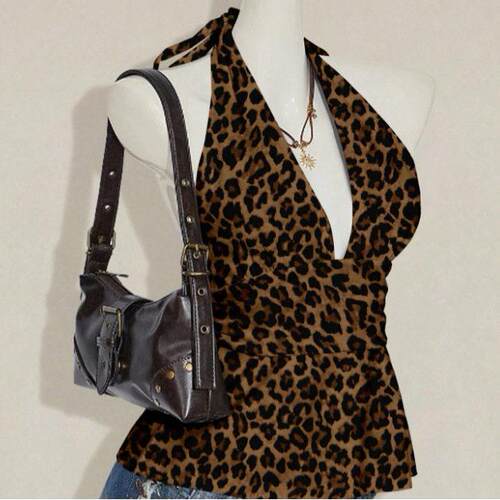 Trendy Solid Color Belted Women's Vest Casual Fitted
