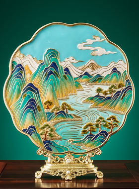 千里江山珐琅彩摆件送客户领导