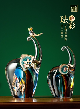 采购产品高端大象饰品，珐琅工艺品，客厅，高档酒柜，无障碍的豪