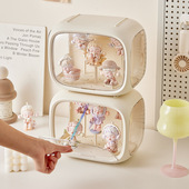 手办太空舱收纳展示盒泡泡玛特盲盒收纳盒家用客厅透明展示柜玩具