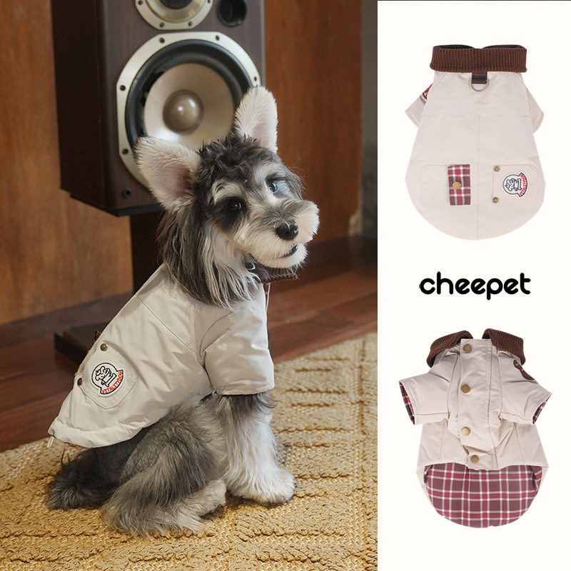 奇可家 cheepet趣派宠物巴恩风工装外套狗狗衣服泰迪外套雪纳瑞