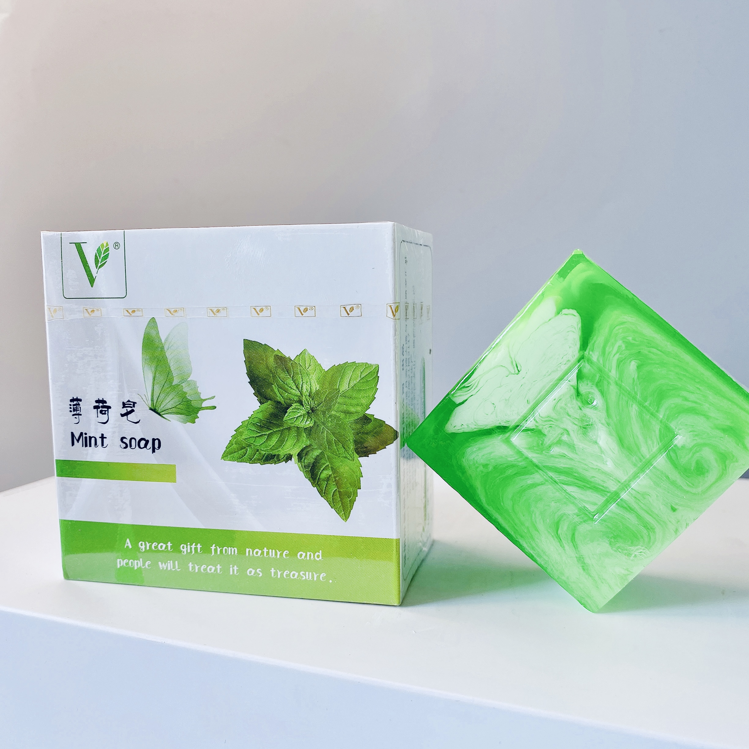 vjt手工皂V皂蜂蜜皂薄荷皂竹炭皂蚕丝皂深层清洁控油洁面沐浴男女