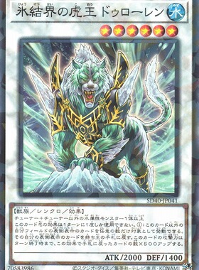 游戏王 SD40/TW01 冰结界的虎王 雪虎 N/NPR/SR/SPR/SER/SEPR