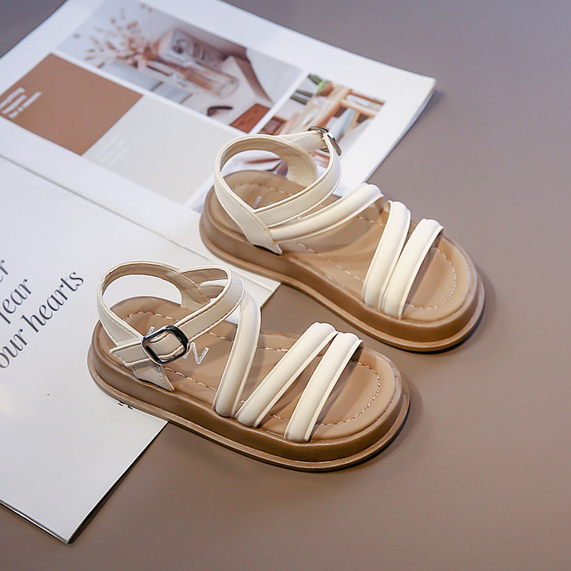 女童鞋子儿童罗马凉鞋2024新款夏季夏款运动宝宝小女孩中大童软底