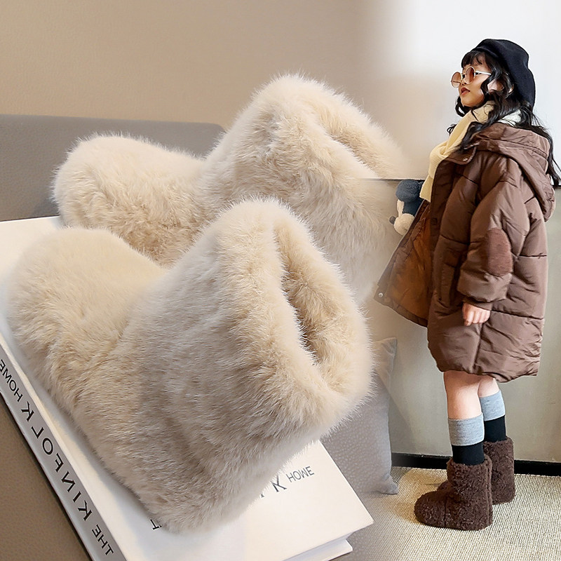 儿童棉鞋冬季新款童鞋女童毛毛鞋外穿女宝宝雪地棉加绒加厚毛毛靴,童鞋/婴儿鞋/亲子鞋,棉靴,淘宝优惠券,粉丝福利购,淘宝优惠卷