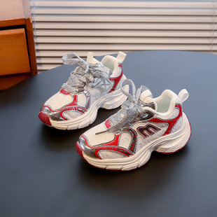 男童超轻跑步鞋 女童网面透气老爹鞋 运动鞋 儿童韩版 子 2024春秋新款