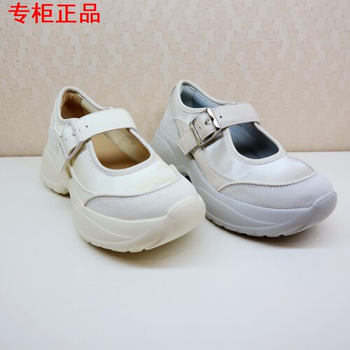 KISSCAT接吻猫2026夏新款厚底玛丽珍芭蕾德训休闲鞋K76368A-50