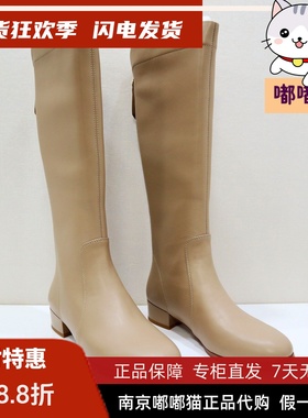 zsazsazsu莎莎苏2025冬圆头粗跟高筒骑士靴时装女长靴ZA65581-40