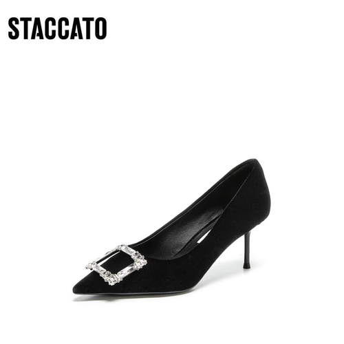 STACCATO思加图2026秋细高跟鞋婚鞋浅口鞋单鞋通勤女单鞋H6582CQ6